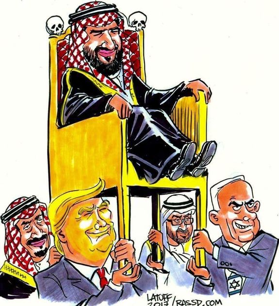 «تیزیکشیدن» پسر شاه سعودی برای قطر/کاریکاتور