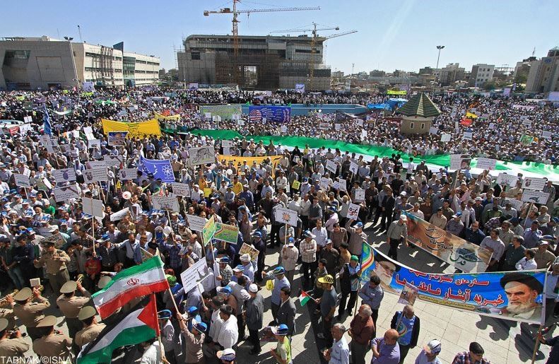 مردم تبریز با گلوی خشک و روزهدار تنها از "آرمان فلسطین" سخن گفتند