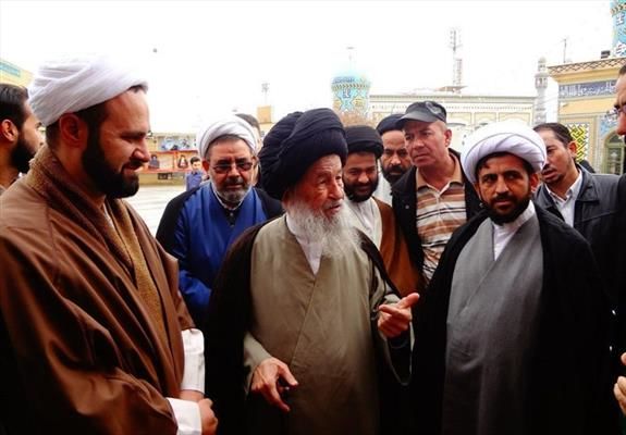 حضور حضرت آیت الله علوی گرگانی در گلزار شهدای شیخان
