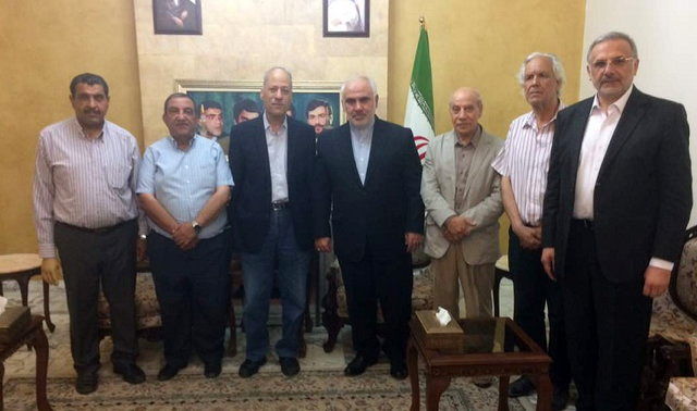 دیدار هیاتی از جبهه دموکراتیک آزادیبخش فلسطین با سفیر ایران در لبنان