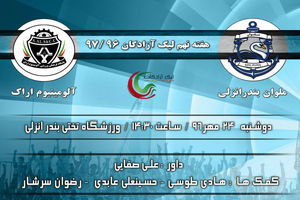 ملوان بندرانزلی – آلومینیوم اراک / فقط سه امتیاز