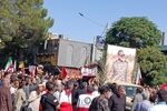 پیکر سردار شهید حسین ظریفی در گناباد تشییع شد