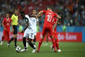پایان نیمه اول با برتری سوئیس مقابل کاستاریکا