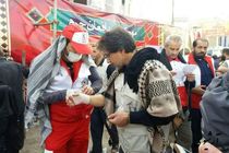خدمات رسانی هلال احمر خوزستان به بیش از ۱۱ هزار زائر اربعین حسینی ادامه دارد