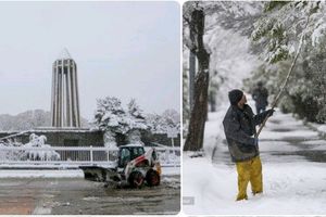 آماده باش تمامی عوامل شهردار ی/برف روبی با بیش از 500 نیرو و100 دستگاه انواع ماشین آلات برف روب 