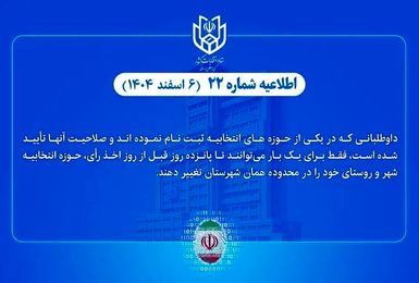 امکان تغییر حوزه انتخابیه داوطلبان انتخابات شوراهای اسلامی شهر و روستا فراهم شد