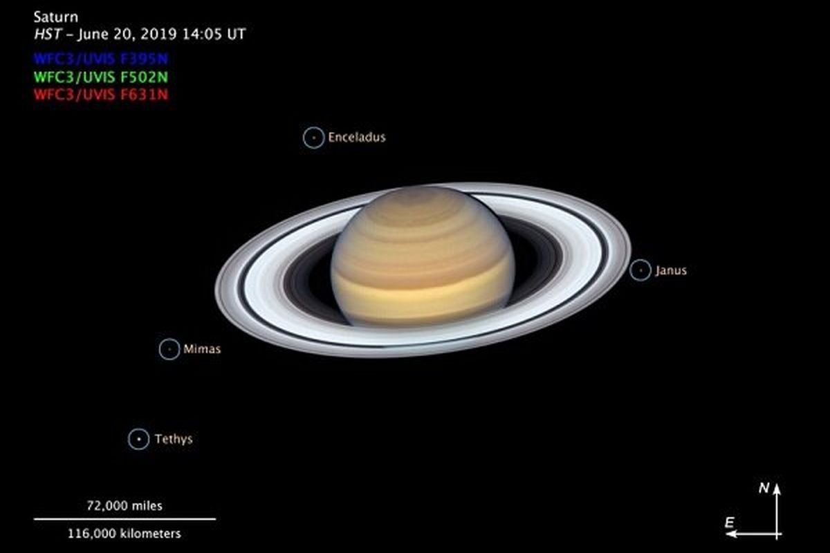 عکس جدید هابل از زحل