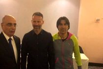 شمسایی در کنار مالدینی و گیگز + عکس