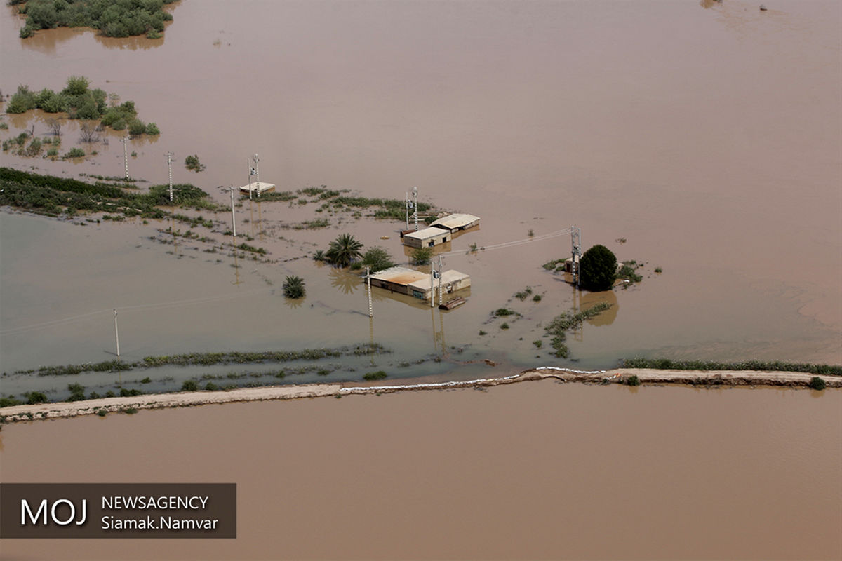 تصاویر هوایی از مناطق سیل زده استان خوزستان
