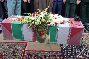 پیکر پیر رزمندگان گیلانی دفاع مقدس در رشت تشییع شد
