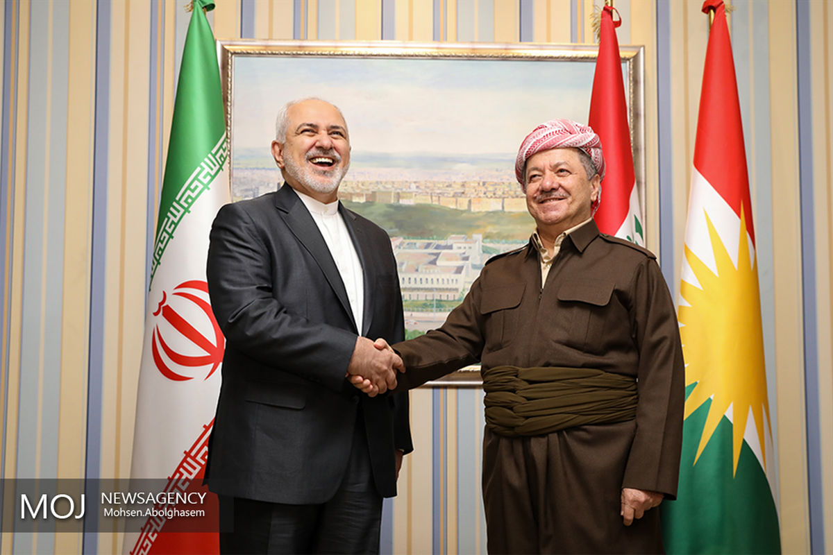 دیدار ظریف با مسعود بارزانی در اربیل