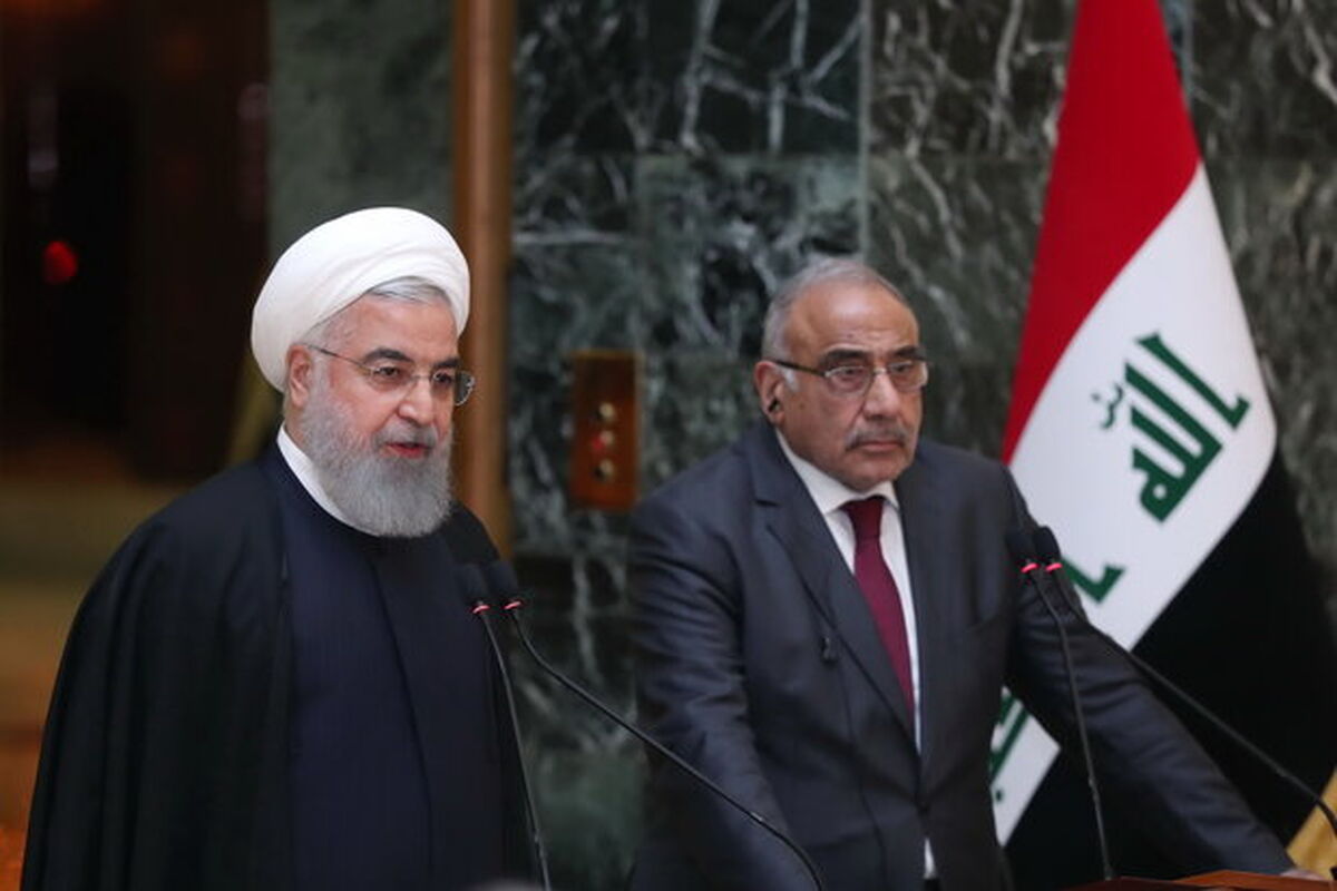 نشست خبری روحانی بانخست وزیر عراق