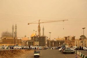 شرایط ناسالم شاخص کیفیت هوای قم 