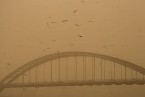 علت انتشار دود در اهواز آتش سوزی نیزارهای هورالعظیم عراق است/انجام مکاتبه با عراق جهت ارسال بالگرد اطفای حریق