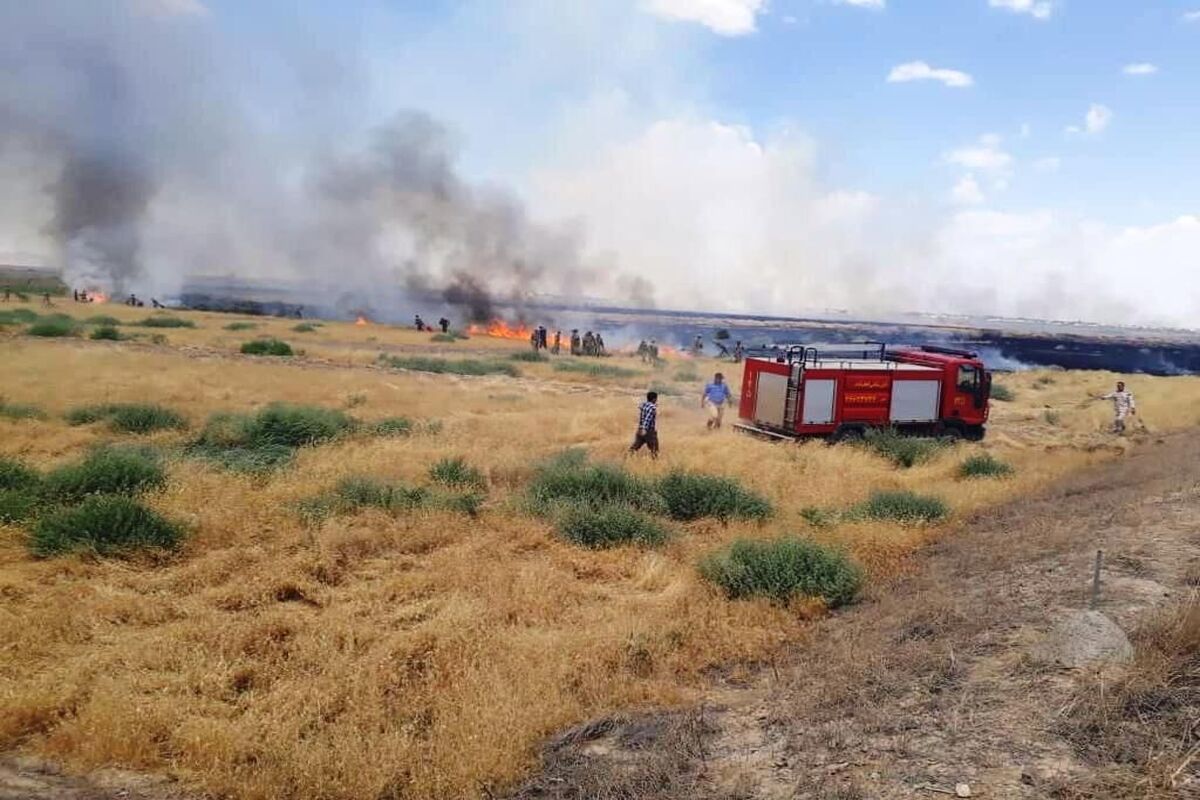  آتش‌سوزی از سمت ترکمنستان
