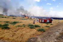 وقوع آتش‌سوزی در حد فاصل گمرک لطف‌آباد و گمرک ترکمنستان