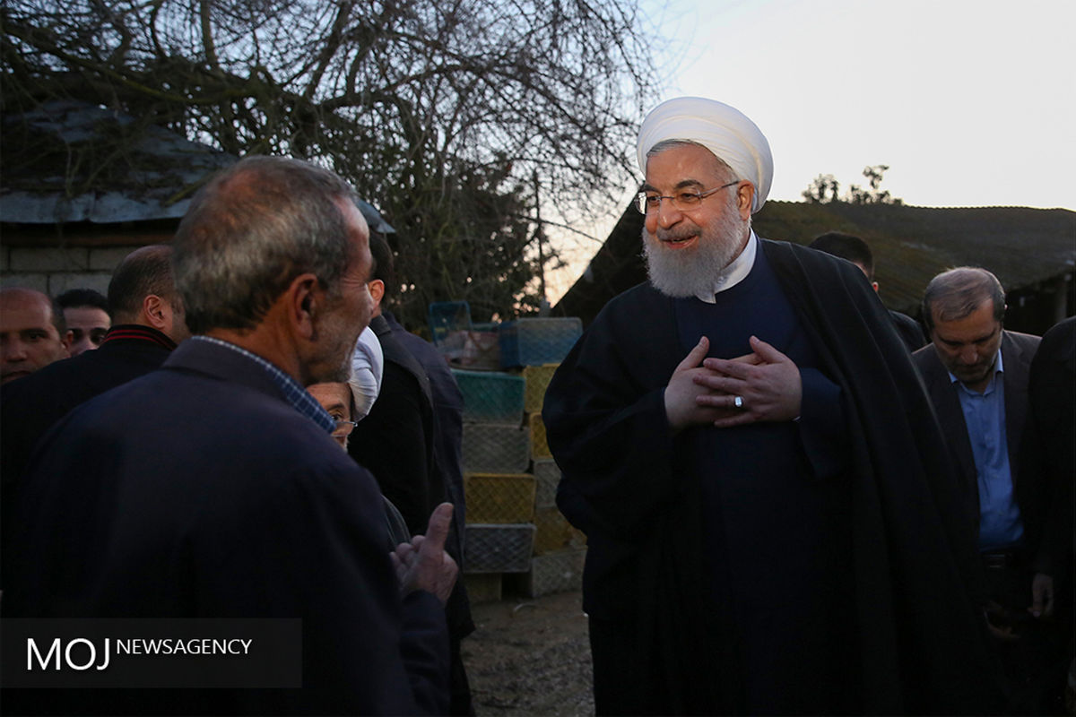 بازدید رییس جمهوری از مناطق سیل زده شمال کشور