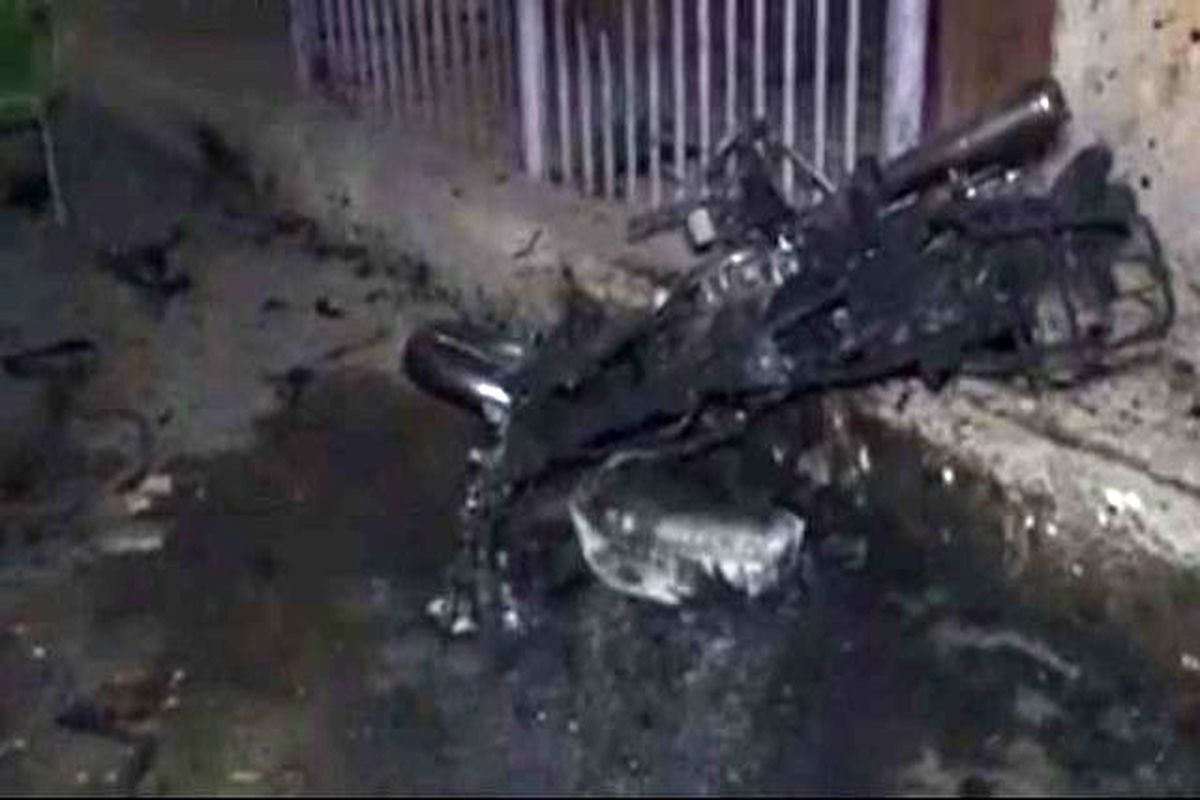 بمب گذاری روی موتور