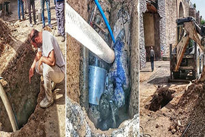 حادثه خط لوله اصلی آبرسانی در کمتر از دو ساعت رفع شد