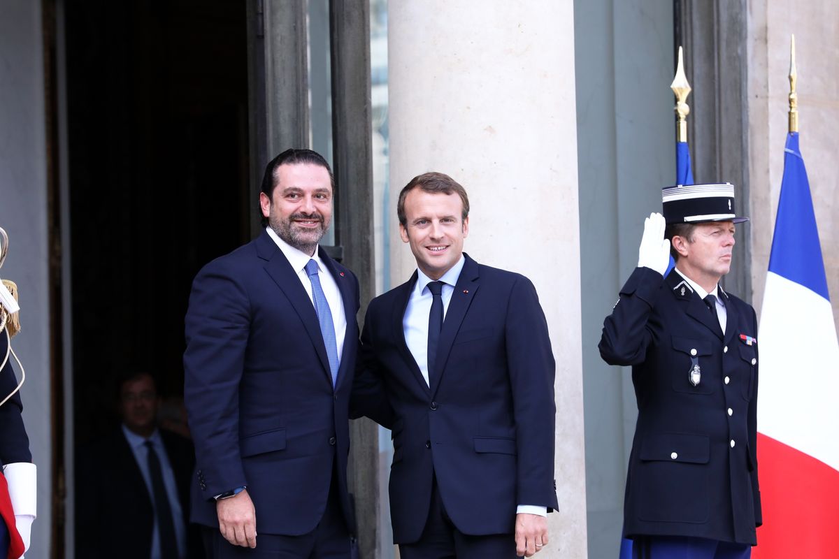 ماکرون و حریری