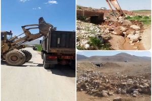 برخورد راهداران بروجن با تخلیه‌کنندگان نخاله