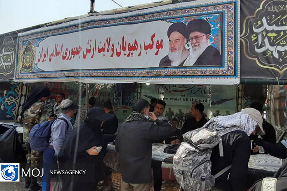 خدمات رسانی نیروی زمینی ارتش در موکب‌ های پایانه‌ های مرزی