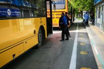 اجرای طرح نشانه‌گذاری فاصله اجتماعی در ایستگاه‌های اتوبوس در اصفهان