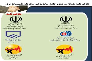 امضاء تفاهم نامه همکاری 6 جانبه بین اداره کل آموزش فنی و حرفه ای استان اصفهان و مجریان تأسیسات برق