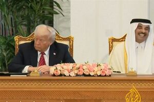 ترامپ از بررسی مسائل منطقه از جمله ایران در دیدار با شیخ تمیم خبر داد