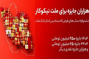 جایزه باران سپرده گذاران در جشنواره بزرگ حساب‌های قرض الحسنه پس انداز بانک ملت