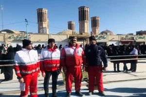 فعالیت 50 تیم امدادی هلال احمر یزد در سفر ریاست جهموری 