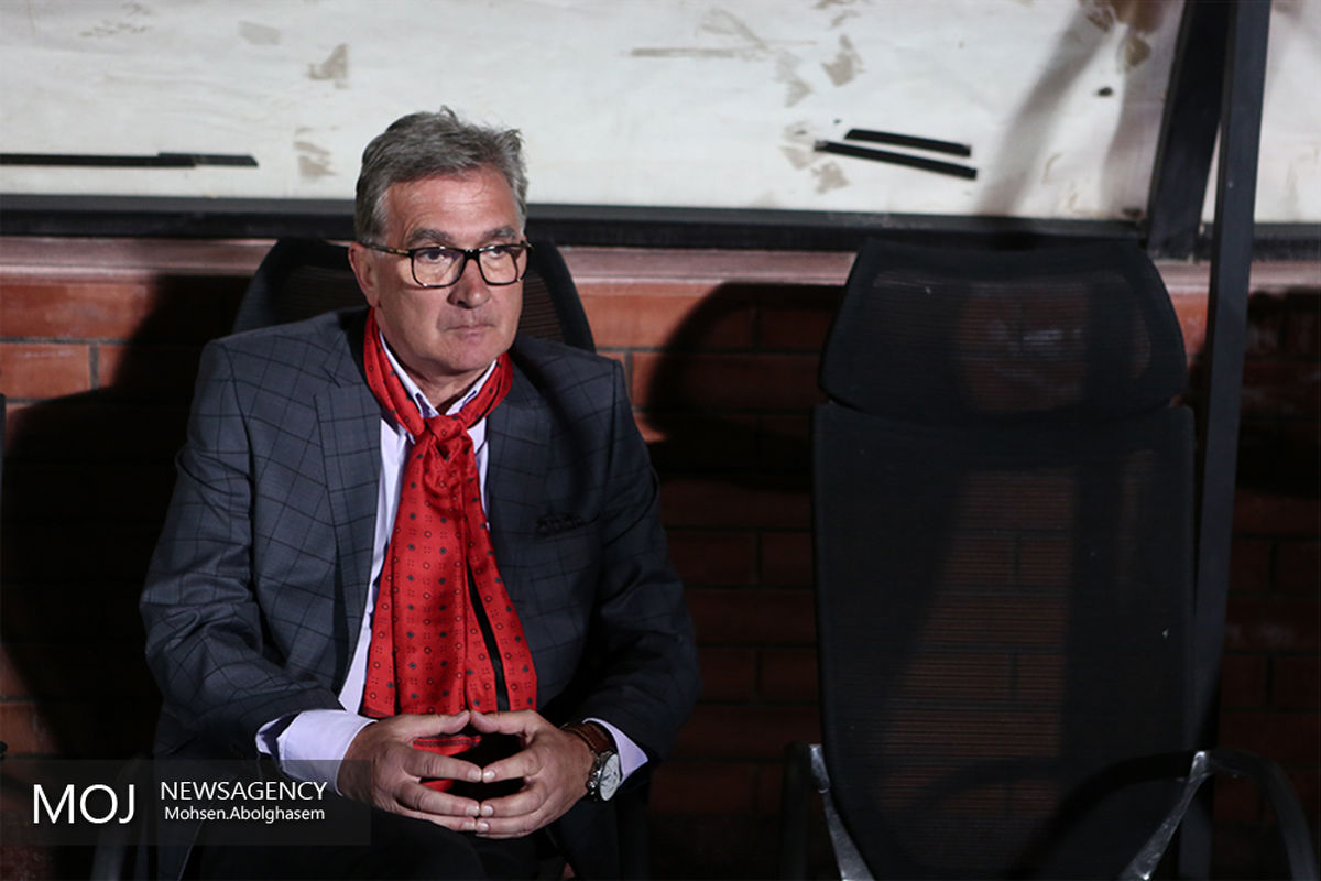 دیدار تیم های فوتبال پرسپولیس و ماشین سازی تبریز/برانکو ایوانکوویچ سر مربی تیم فوتبال پرسپولیس