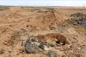 کشف یک گور دسته جمعی در استان رقه 