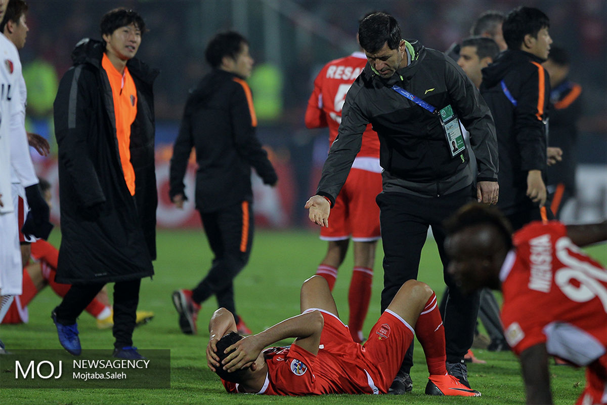 دیدار تیم های فوتبال پرسپولیس ایران و  کاشیما آنتلرز ژاپن