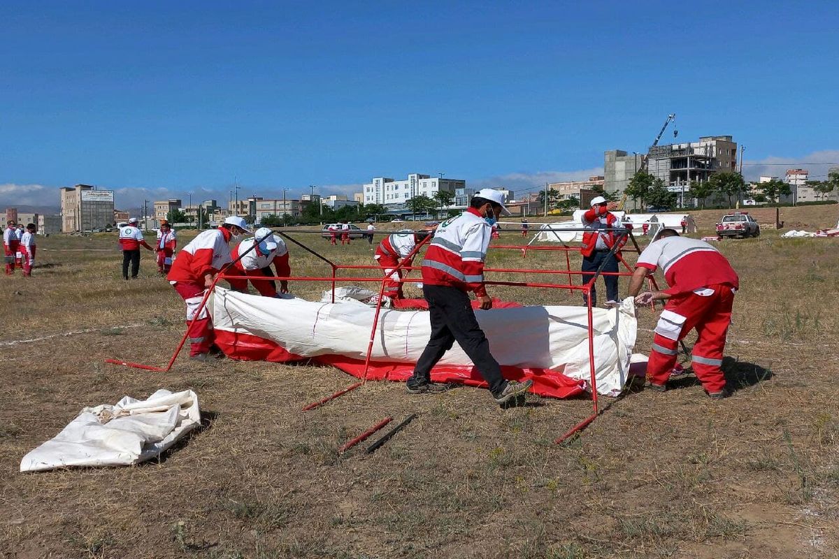 مانور زلزله اردبیل