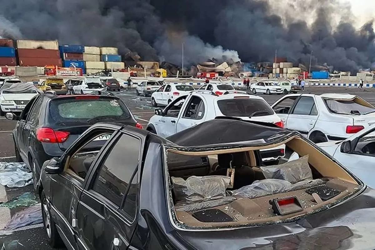 خودروهای آسیب‌دیده ناشی از انفجار