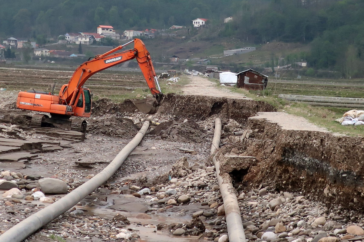 خسارت سیل به گاز مازندران