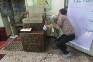 در آستانه ماه مبارک رمضان مساجد ناحیه 5 غبار روبی شد