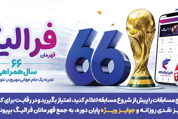فهرست برندگان 23 و 24 تیر ماه طرح «فرالیگ» بانک رفاه کارگران اعلام شد