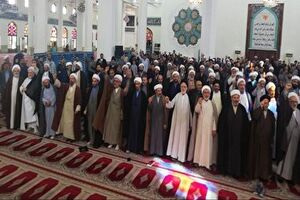اجتماع طلاب و روحانیان گیلان در حمایت از مردم مظلوم فلسطین