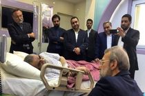 لاریجانی به عیادت آیت الله مظاهری رفت