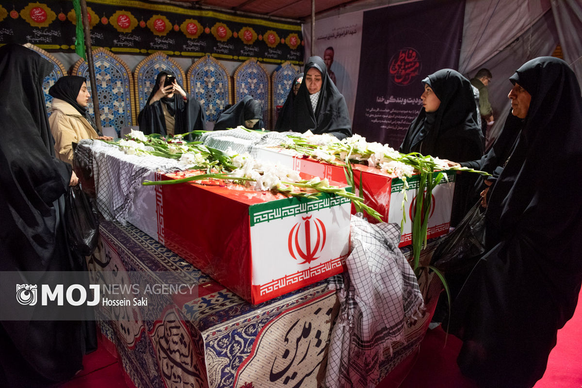 مراسم وداع با پیکرهای مطهر شهدای گمنام دفاع مقدس