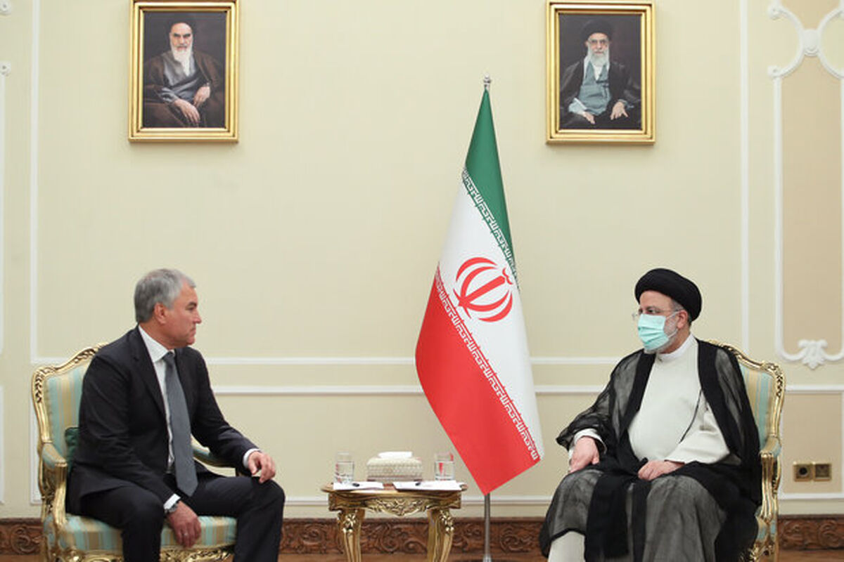دیدار آیت االه رئیسی با رئیس دومای روسیه