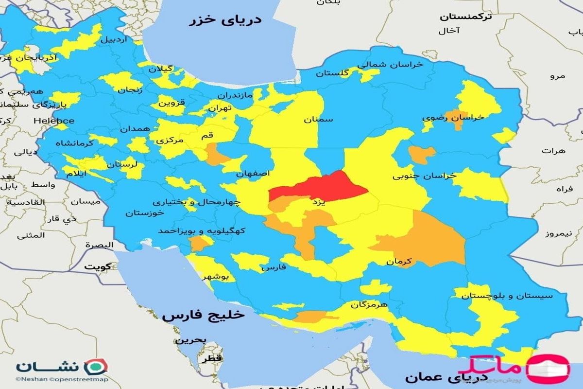 نقشه کرونایی