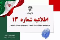 مشخصات نامزدان مورد نظر خود را به صورت کامل و خوانا قید کنید
