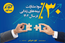 ۳۰ درصد سود مشارکت بیمه های زندگی بیمه کوثر در سال ۱۴۰۲
