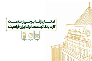 امکان ارائه برخی از خدمات کارت بانک توسعه صادرات ایران فراهم شد