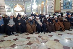 وداع مراجع اعظام تقلید با پیکر شهید سردار سلیمانی