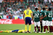 تساوی مکزیک و سوئد در نیمه نخست