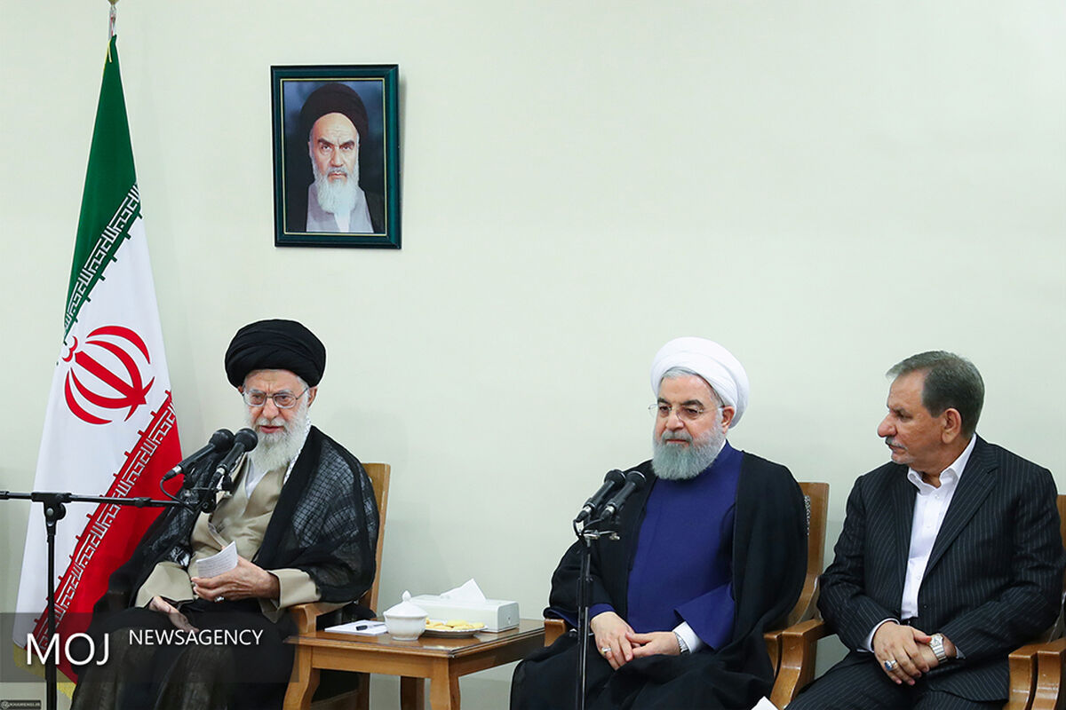 دیدار رییس‌جمهوری و اعضای هیات دولت با مقام معظم رهبری